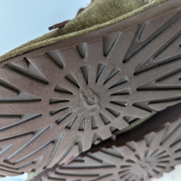 UGG Elvi Olive Green Classic Suede Harness Boots - Picture 9 of 12